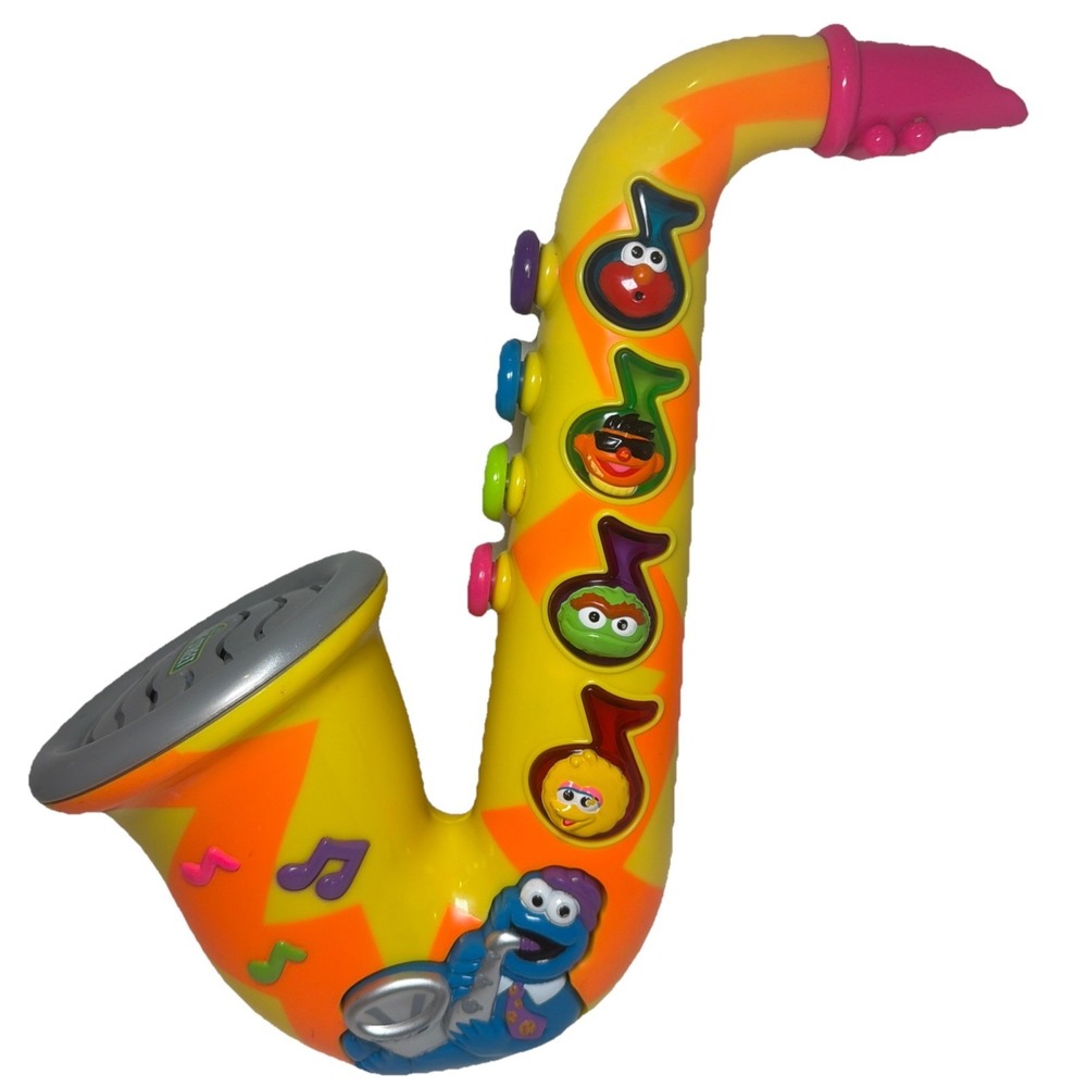VTG Sesame Street Cookie Monster Saxophone Music Big Bird Elmo Oscar Ernie 1999